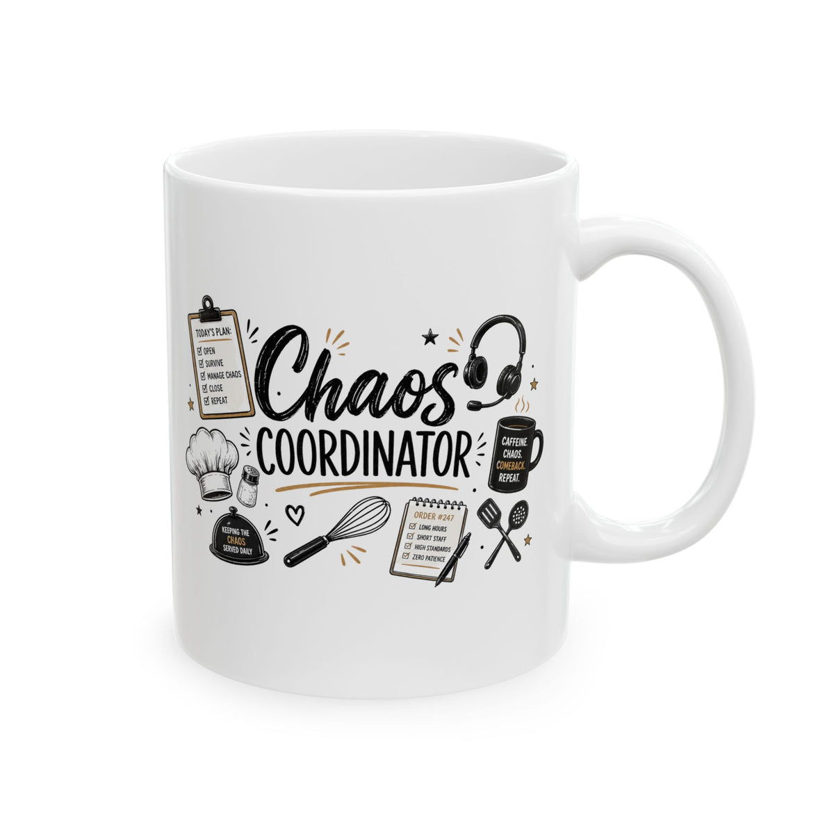 Chaos Coordinator Mug, Restaurant Manager Coffee Mug, Funny Boss Gift