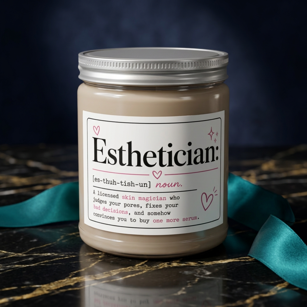 Esthetician Candle, Funny Skincare Professional Gift, Esthetician Gift