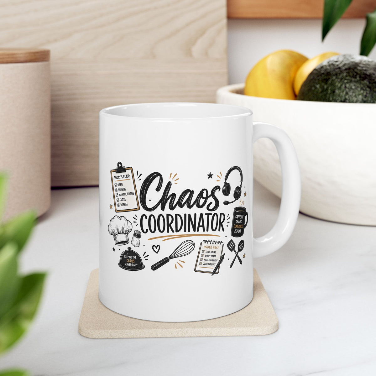 Chaos Coordinator Mug, Restaurant Manager Coffee Mug, Funny Boss Gift