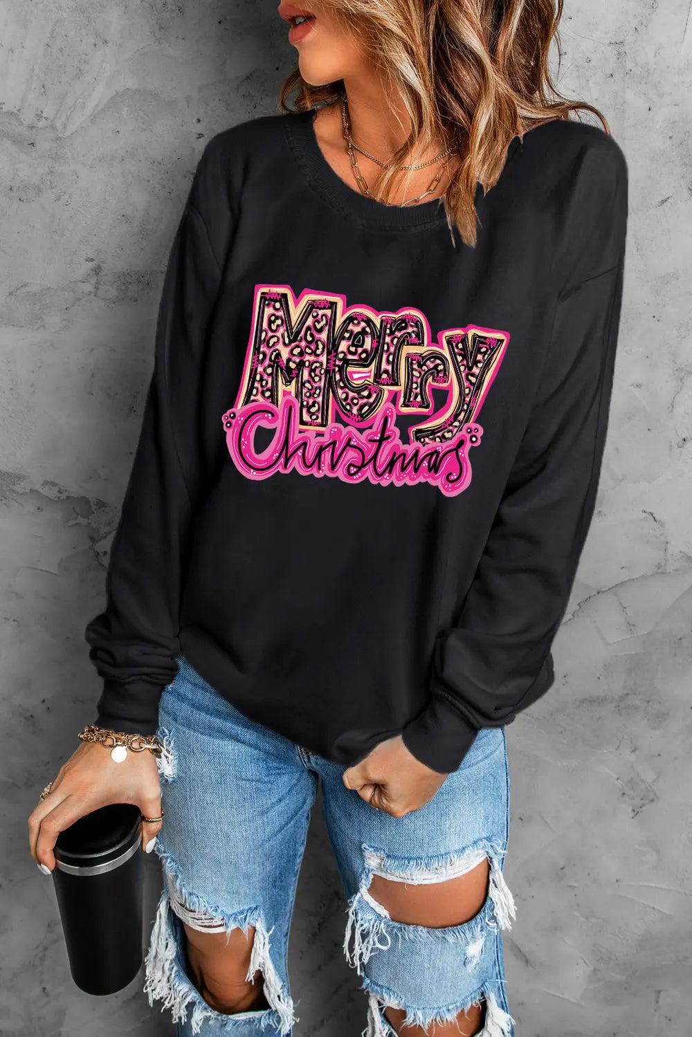 Merry Christmas shirt for women with festive Christmas graphic